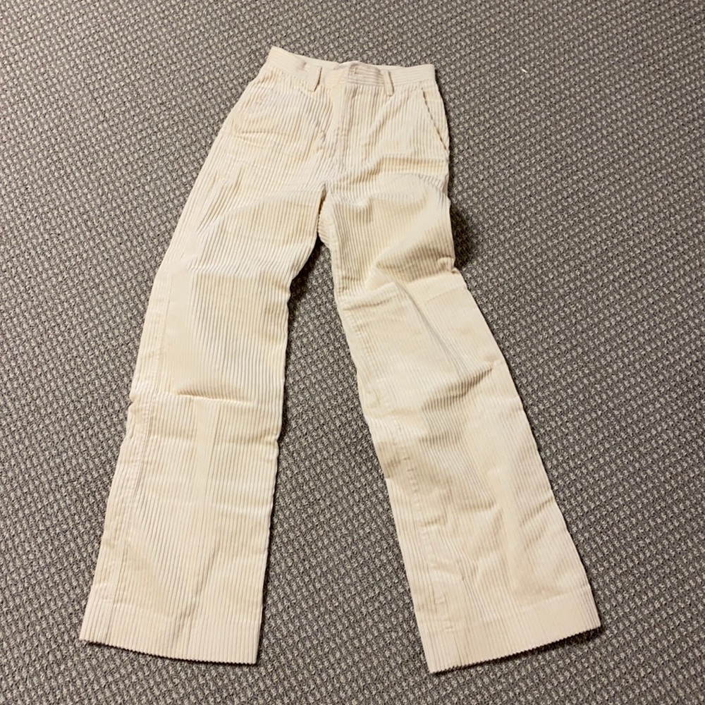 H&M cream corduroy trousers